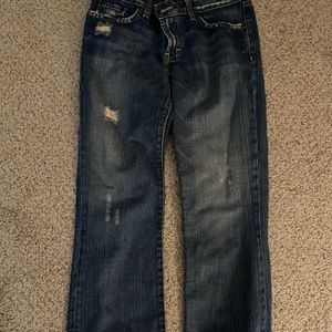 Buckle cropped jeans